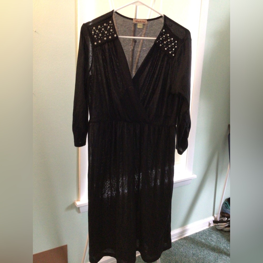 Black studded shoulders Nina & Me large dress